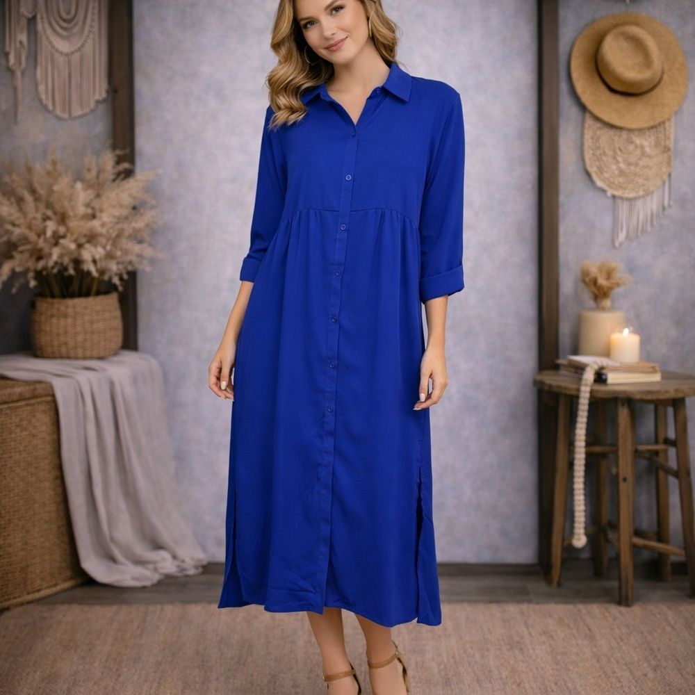 Meaneor Button Down Shirt Dress Size XXL